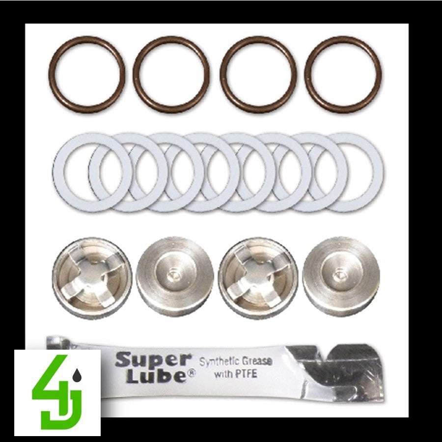 Pumptec Valve Repair Kit 10014 with Buna O-rings and nylon valves for U valves.