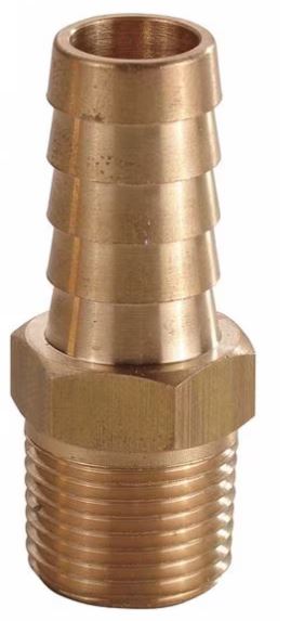 Brass Hose Barb 1 Inch MPT x 1 Inch Hose Barb