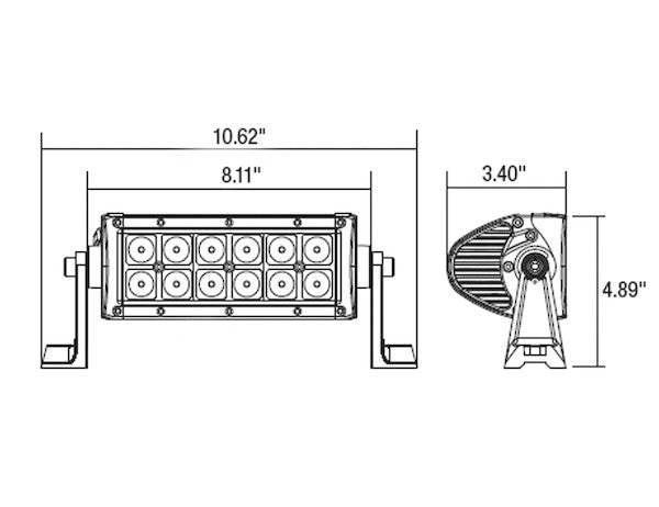 Ultra Bright Straight Double Row LED Combination Spot-Flood Light Bar 8 Inc -1492160