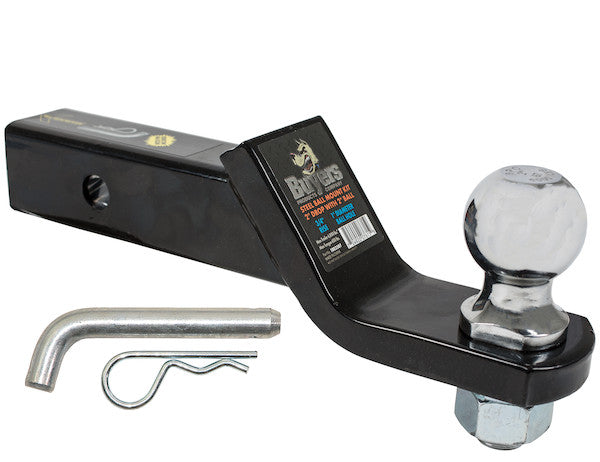 2 Inch Black Ball Mount Kit With 2 Inch Shank And 2 Inch Drop-Cotter Pin Hitch