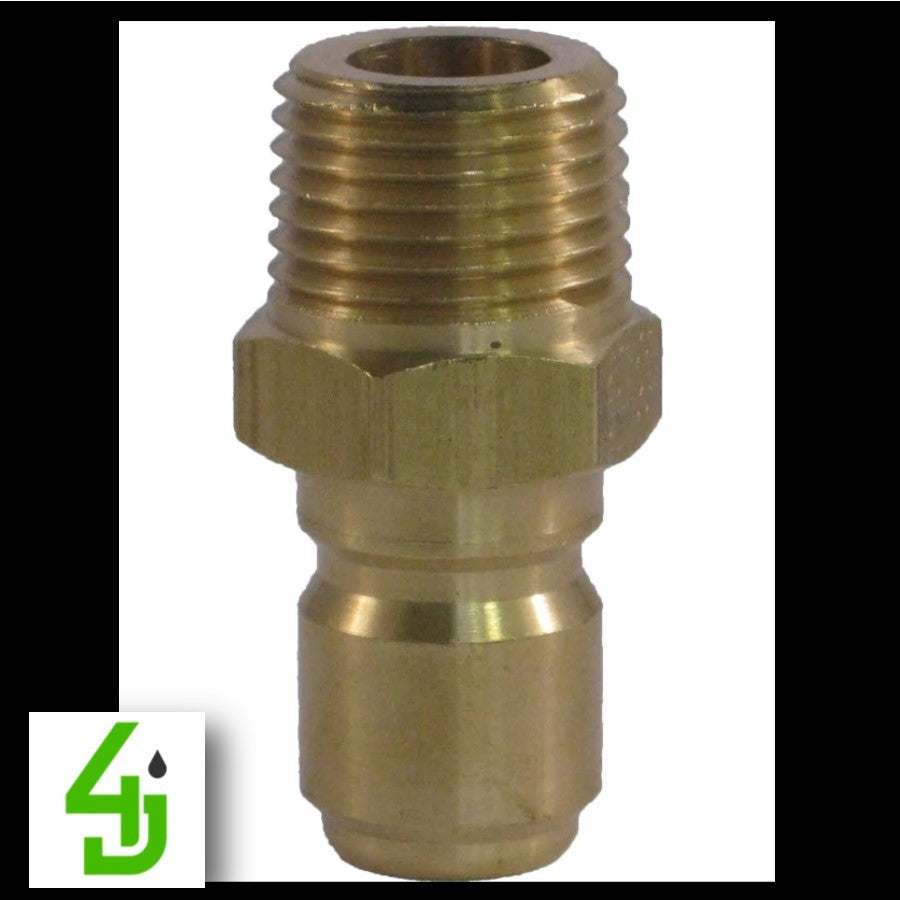 1/4 Inch MPT Brass Male Plug Connector with 1/2 inch thread 25MPB