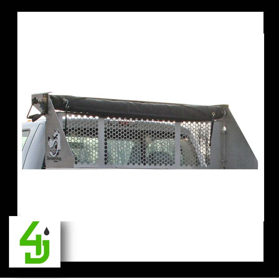 Stainless Steel Bolt-On Cab Guard for DumperDogg protecting back window from debris