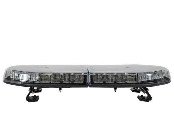 Steel mounting feet for LED modular light bar with adjustable height and black powder-coated corrosion-resistant finish