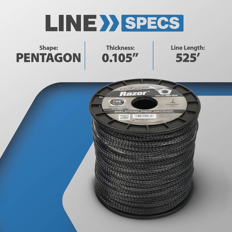 Stens 380-933 Silver Streak Razor Trimmer Line 3 LB Spool .105