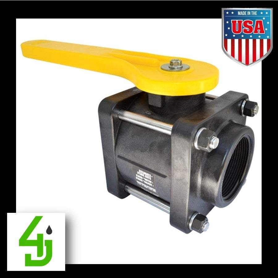 Ball Valve 1/2″ Female NPT Full Port 4 Bolt polypropylene corrosion-resistant valve