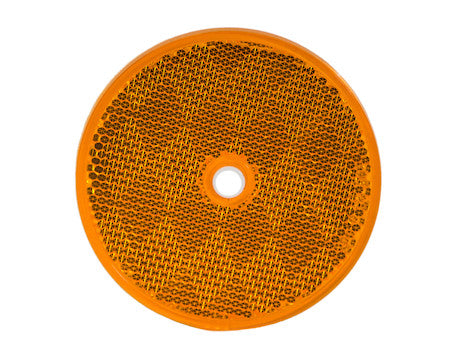 3.1875 Inch Amber Round DOT Bolt-On Reflectors 5623317