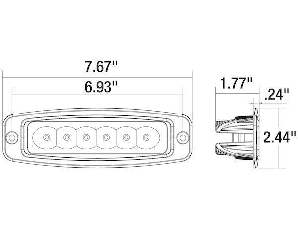 7.5 Inch LED Flood Light with Angled Mounting Bracket 1492228 image 3