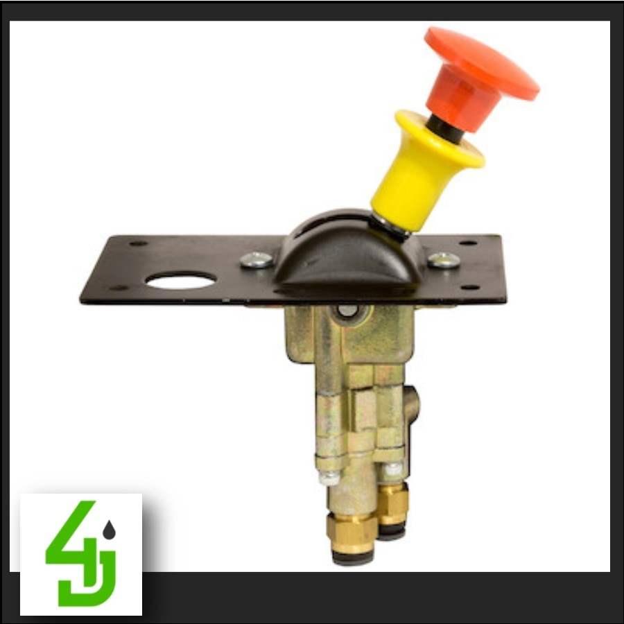BAV030 Manual Air Control Valve 3-Way 2-Position with brass push lock fittings and activation collar for PTO and hoist applications