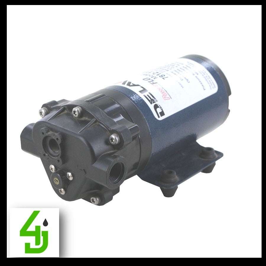 Delavan 7802-111 PowerFLO electric diaphragm pump with 12 VDC motor and quick attach fittings