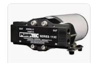81163 Pumptec Pump Motor Set, 113C-040/M15-8, 12V, Buna, M-Valve, 4-1/4" Ports, Black, CP