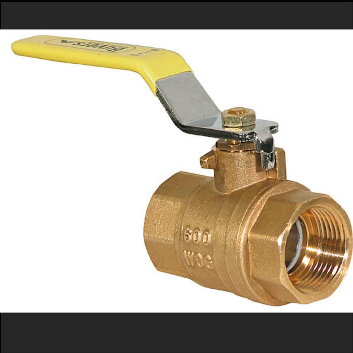 3/4 inch full flow brass ball valve for hydraulic truck systems with zinc plated finish and 600 PSI maximum pressure