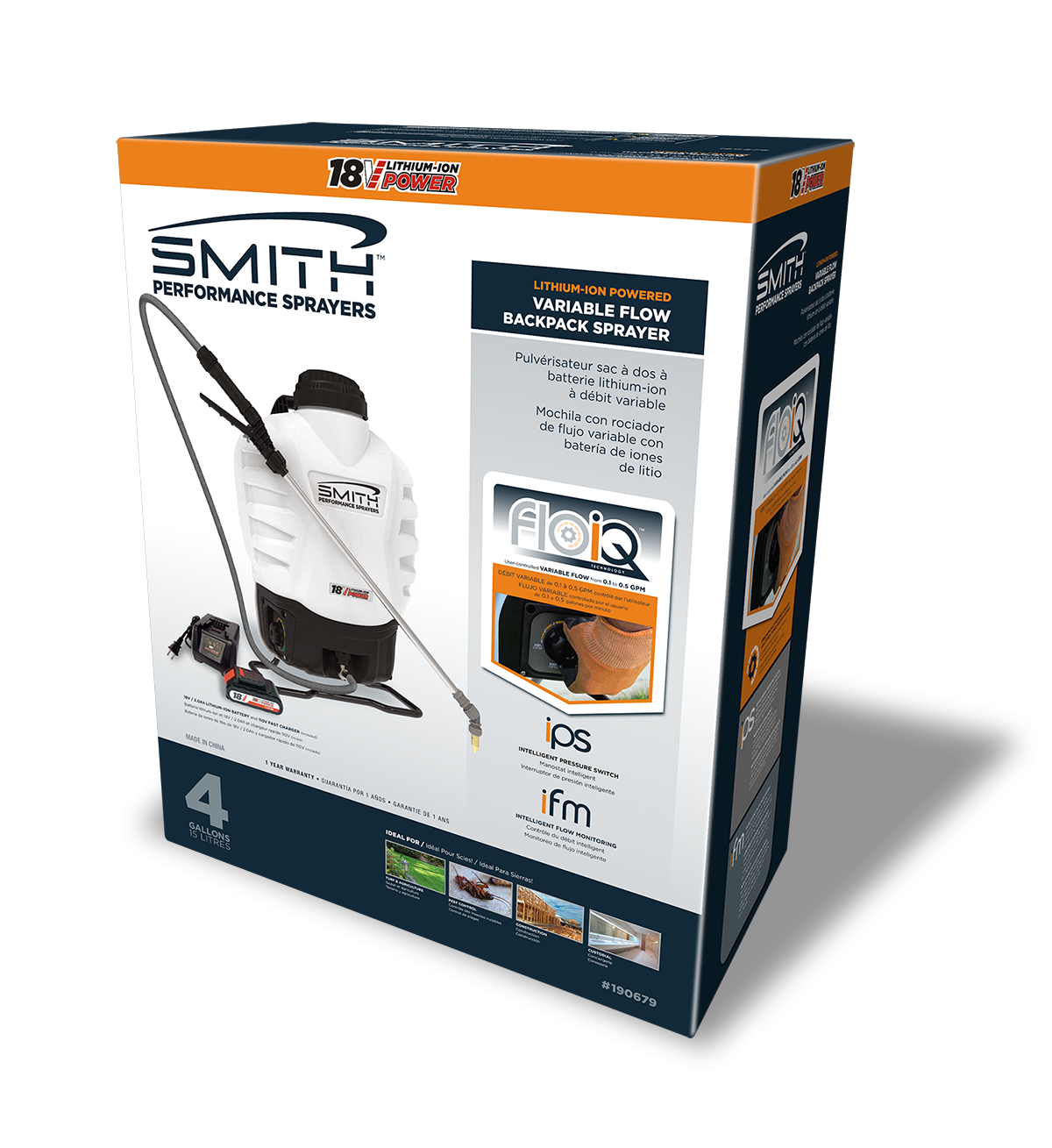 SMITH™ Performance 18V Lithium-ion Battery Powered Backpack Sprayer 190679 image 1