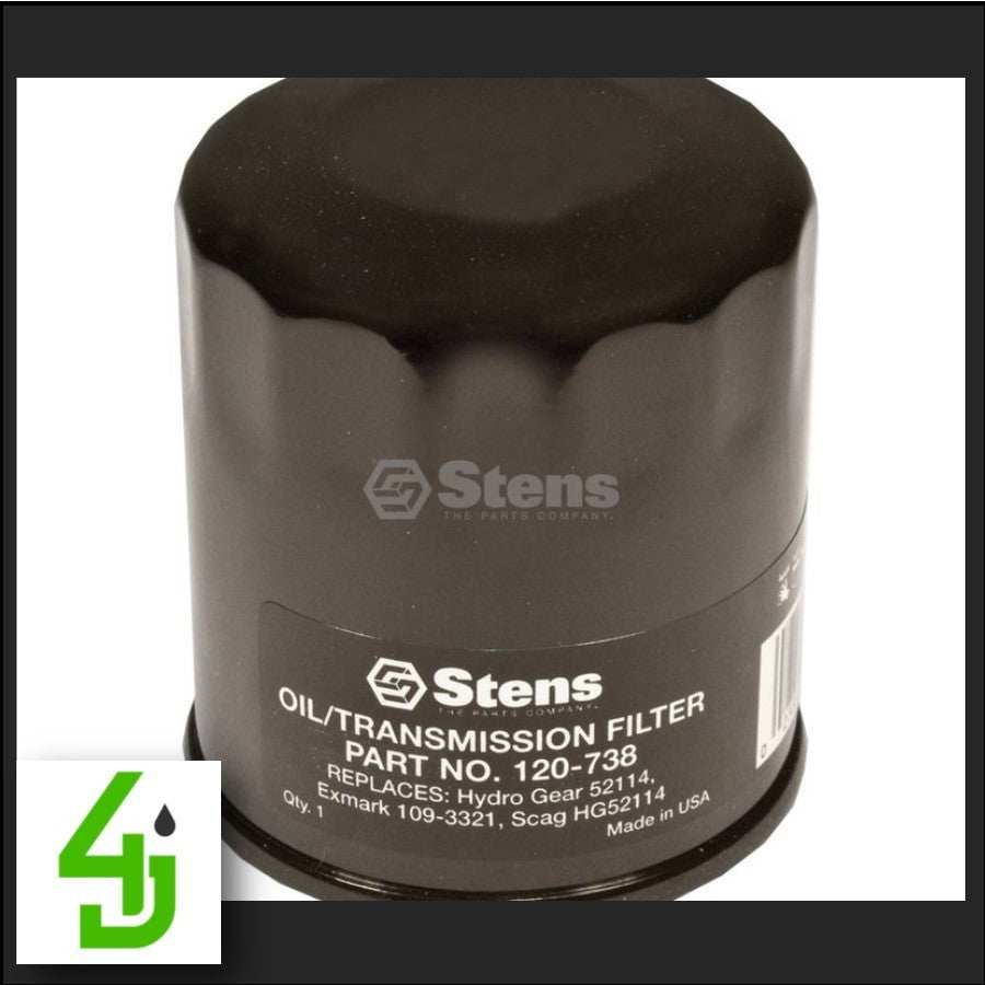 ExMark 109-3321 transmission filter Stens 120-738 replacement fitting SAR481KA30 mower models