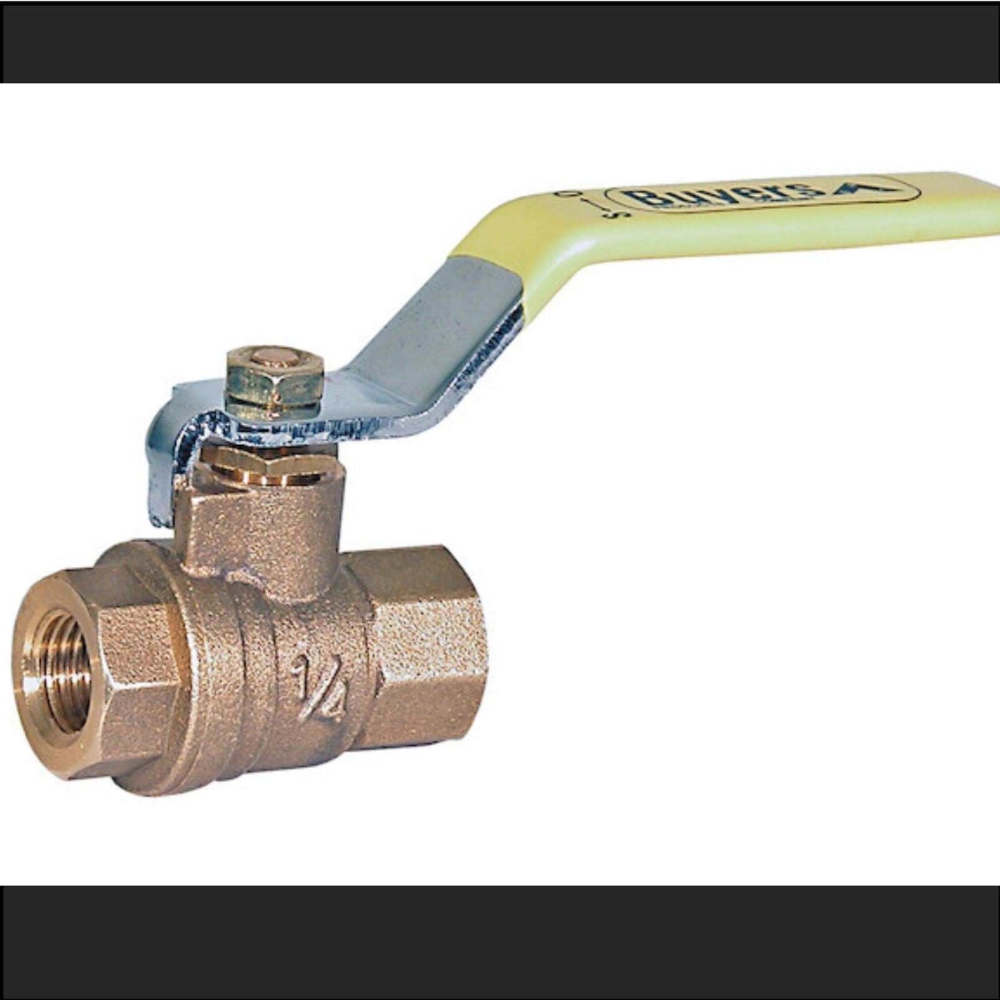 1/4 inch full flow brass ball valve with hardened steel ball and zinc plated clear brass body for hydraulic systems up to 600 PSI