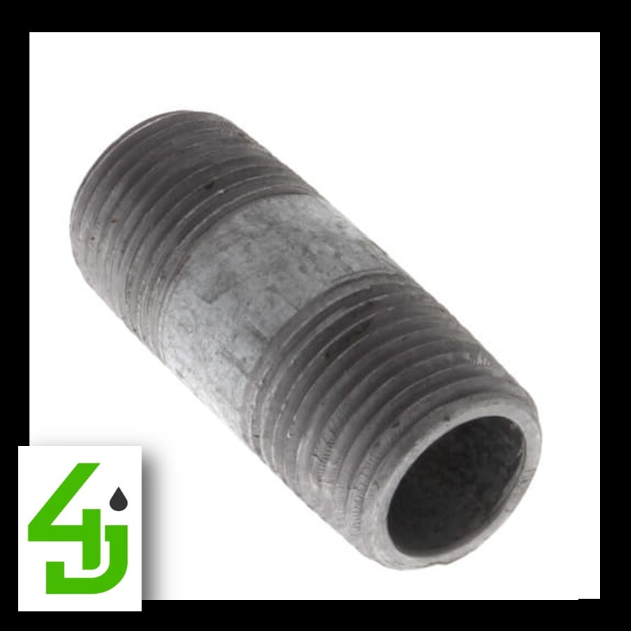 Galvanized Steel Male NPT 2 Inch Long Nipple image 0