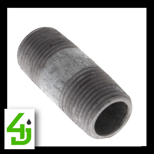 Galvanized Steel Male NPT 2 Inch Long Nipple image 0
