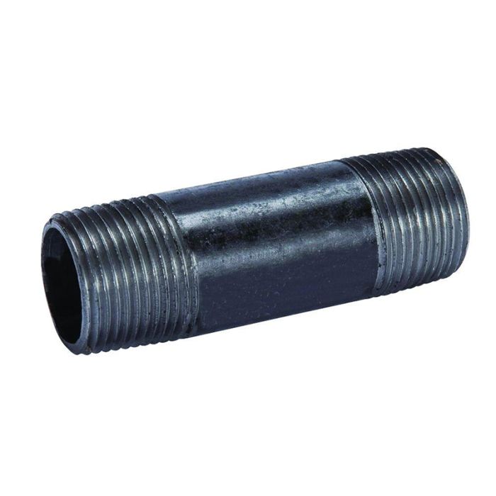1 Inch x 6 Inch Black Nipple