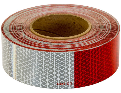 150 Foot Roll Of DOT Conspicuity Tape With 11-Inch Red And 7-Inch White Lengths - 5-Year Rating CT150RW