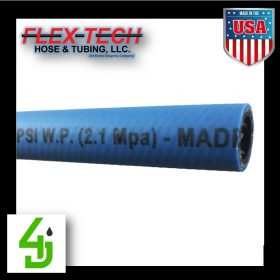 Blue Air Water Hose 3/8 inch x 100 feet by Flex-Tech, multipurpose, UV resistant, made in USA