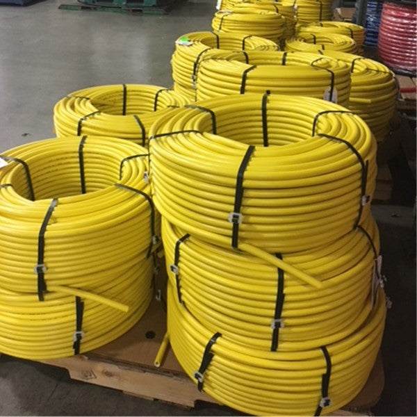 Yellow 3/8 inch x 300 foot agricultural and lawn chem spray hose for pesticides and herbicides