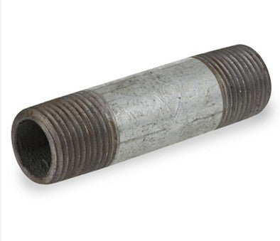 Galvanized 1 Inch Closed Nipple - 6 Inch Length