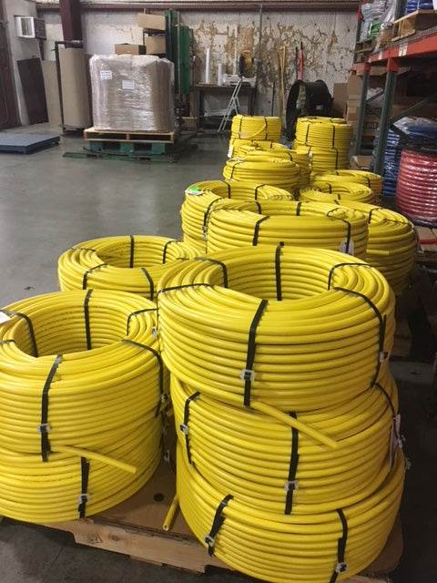 Yellow 600 PSI agricultural and lawn chem spray hose for pesticide and fertilizer application