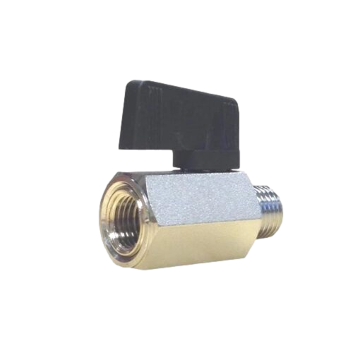 1/2 Inch MPT x 1/2 Inch FPT Mini Ball Valve FF-BVT3120D compact design
