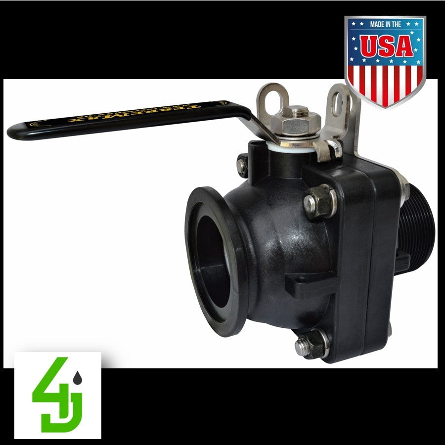 Ball Valve SS Short Series 2″ FP Flange x 2″ Male NPT Full Port p/n MVSMT220HSFP