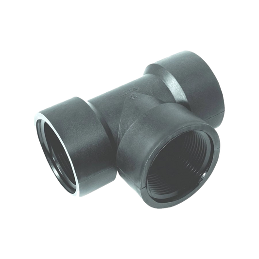 Poly Tee 3/4 Inch Female NPT with 1/4 Inch Gauge Port