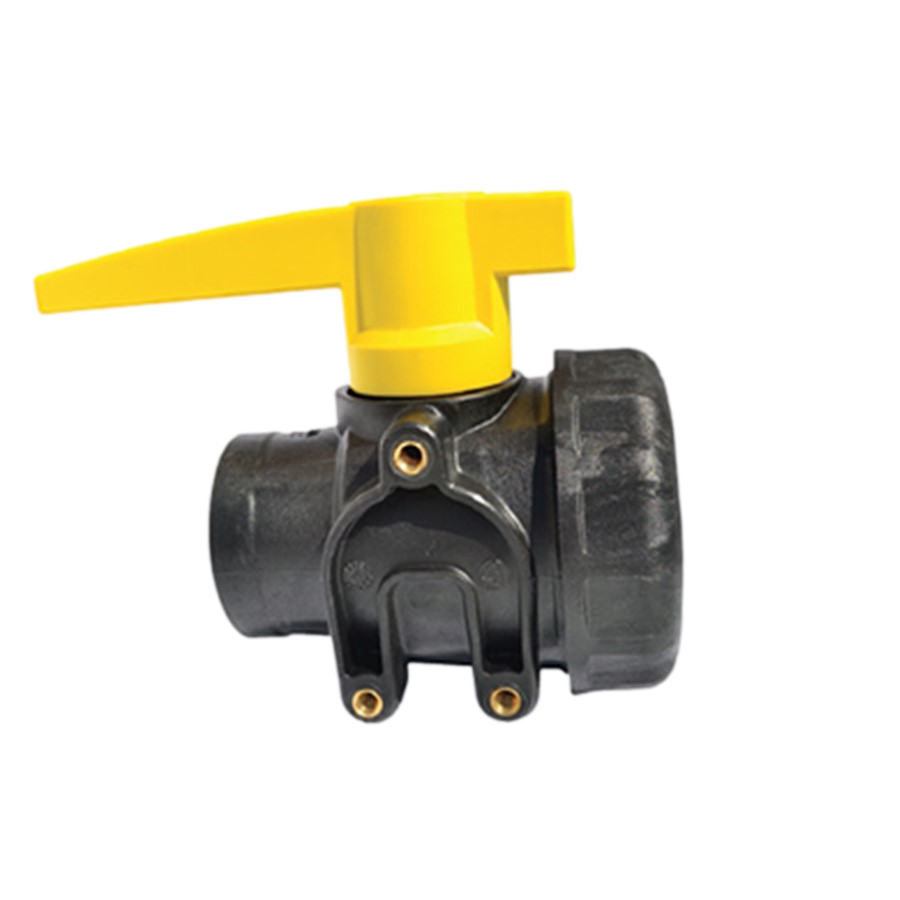 Single Union Ball Valve 1 Inch Female NPT fiberglass reinforced polypropylene body with PTFE seats and EPDM seals