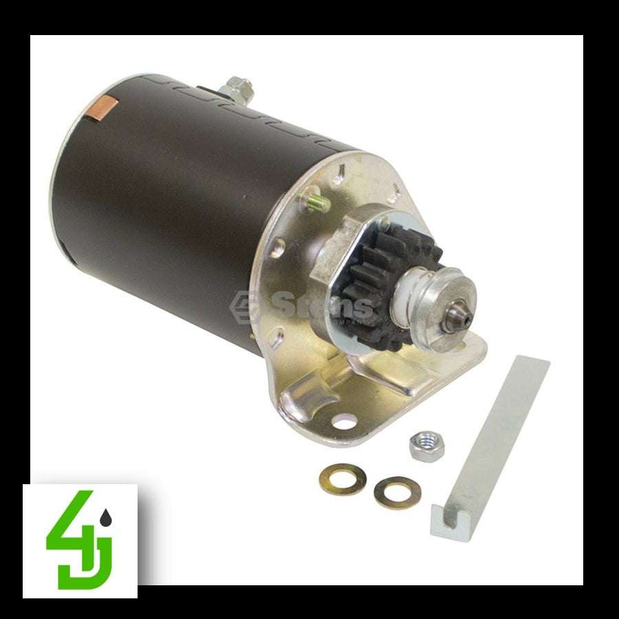 Mega-Fire Electric Starter replacement for Briggs & Stratton 795121 with composite drive gear and 16 teeth.