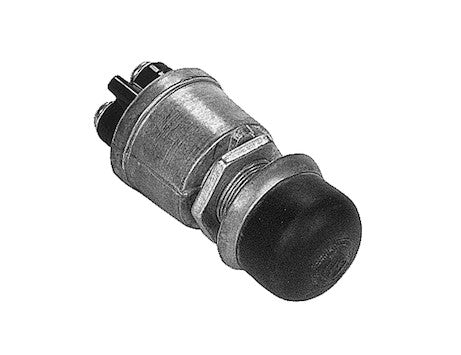 Panel mount momentary reel switch with cast iron housing and rubber boot for heavy duty and weather-resistant use