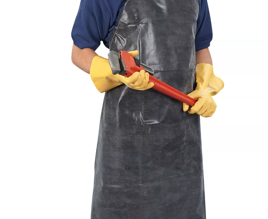 Neoprene Black Chemical Resistant Apron