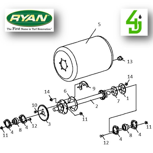 Ryan 2703108.7 Drive Assembly for Lawnaire V Part number 2 close-up image