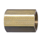 Brass Coupler 1/2 inch FPT x 1/2 inch FPT