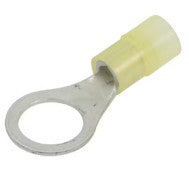 Nylon Ring Terminal, 3/8" Stud, Yellow, 12-10 Ga - Bag of 100