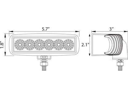 LED Flood Light - 5.5 Inch Wide Rectangular  1492135