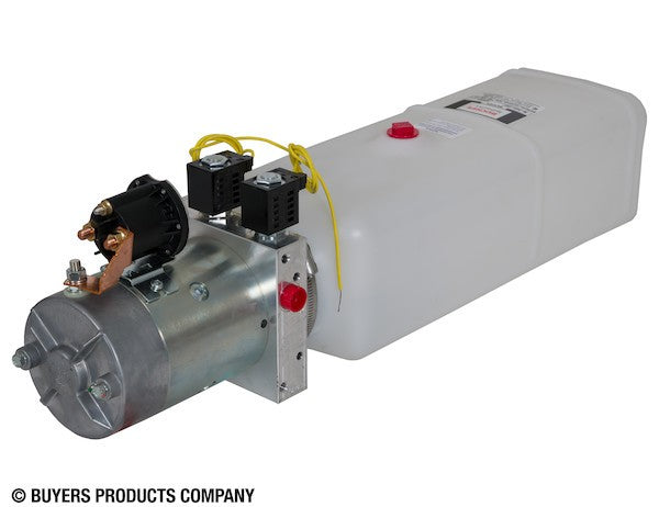 PU642LR 4-Way DC Power Unit-Electric Controls Horizontal 1.5 Gallon Poly Reservoir image 1