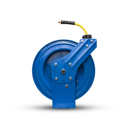 OilShield Rubber 3/8 inch x 50 ft Air Hose Reel Heavy Duty Single Arm Assembly OSRHD3850 image 0