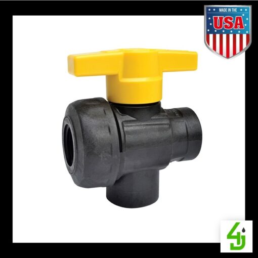 Single Union Ball Valve 1-1/4 Inch Female NPT 3-way SU125BL