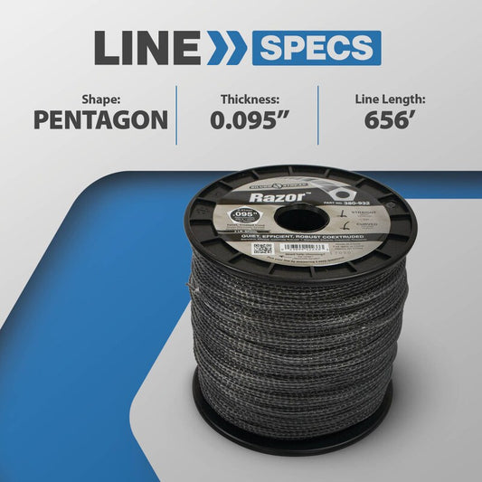 Stens 380-932 Silver Streak Razor Trimmer Line 3 LB Spool .095