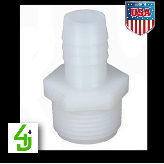 Nylon Hose Barb 1 Inch MPT x 1 Inch Barb A1010 image 0