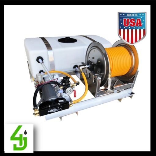 50 Gallon Low Profile Skid Sprayer with Pumptec 350U 12V Pump & Manual Hose Reel 50LPS8083527