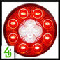 4 Inch Round Combination Stop-Turn-Tail Backup LED Light Kit w/Grommet and Plug 5624131