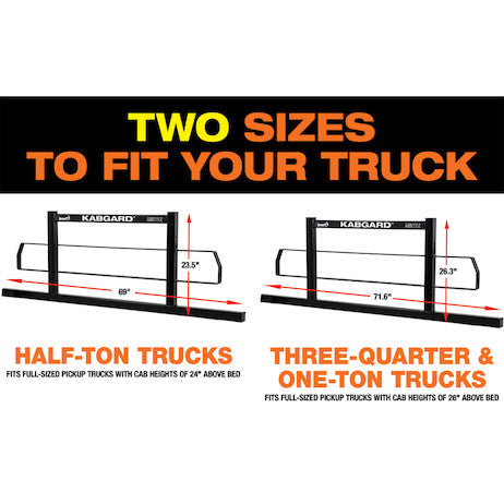 69 Inch Kabgard™Heavy-Duty Steel Pickup Truck Headache Rack Bundle with Standard Mounting Brackets 85104