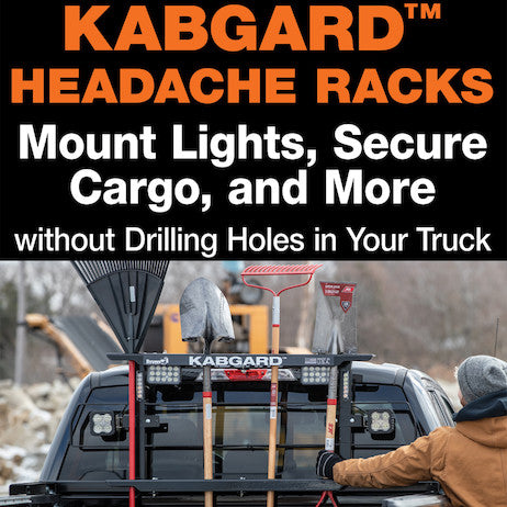 69 Inch Kabgard™Heavy-Duty Steel Pickup Truck Headache Rack Bundle with Standard Mounting Brackets 85104