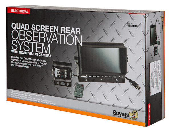 Quad Screen Rear Observation System with Night Vision Camera 8883040