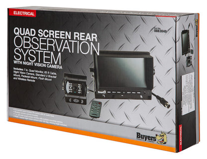 Quad Screen Rear Observation System with Night Vision Camera 8883040