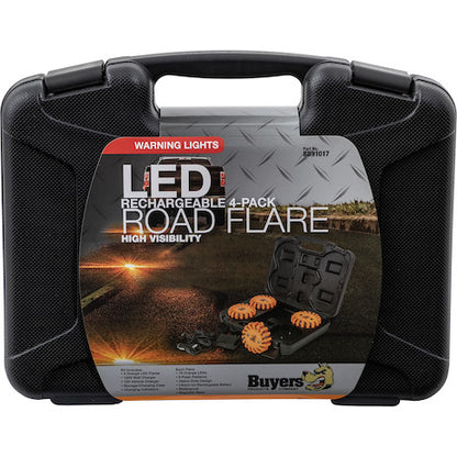 4 Inch Round Rechargeable Strobe/Flare Kit With 4 Flares And Charging Case 8891017