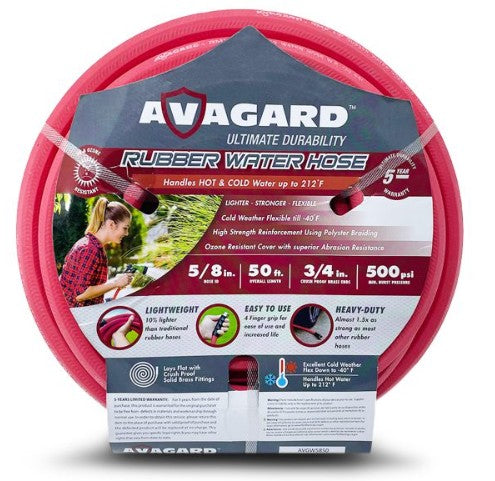 BluBird Avagard Rubber Water Hose Assembly 3/4" x 50'
